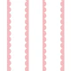 Pink Scallop Stripes on White