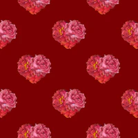 Heart Flowers Valentine Red tapete