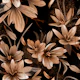 Saffron Flowers in Sepia and Black