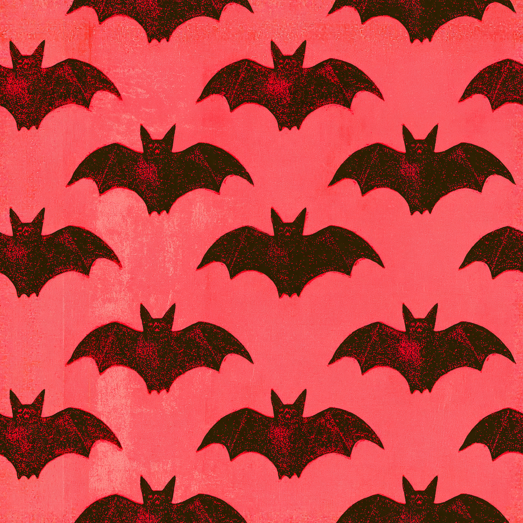 Coral Pink Bat Wallpaper - Halloween Pattern