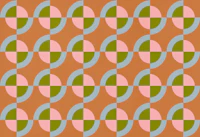 Retro Geometric Circles wallpaper