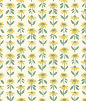 Naïve Daisies - yellow wallpaper