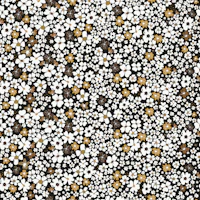 Daisies pattern black tapetit