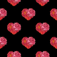 Heart Flowers Valentine Dark tapete