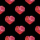 Heart Flowers Valentine Dark