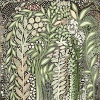 Strelitzia- Green Horizontal Repeat tapeta