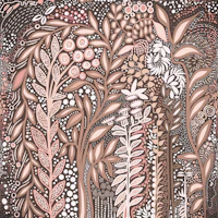 Strelitzia- Brown- Horizontally Repeating tapeta