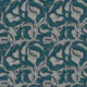 Teal gray swirling leaf shapes