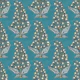 Traditional Blockprint flower white on blue