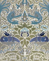 Peacock & Dragon Morris Tapestry in Jasper wallpaper