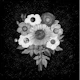 SunFlower System Planets Black and White