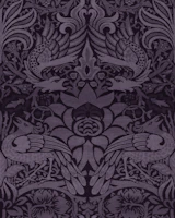 Peacock & Dragon Morris Tapestry in Amethyst wallpaper