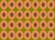 Olive Green Mid Century Oval Grid