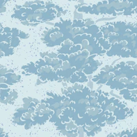 Tree Canopy - Monochromatic Soft Blue tapetit