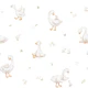 Nursery Goose with Goslings White Small