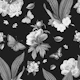 Roses and Peach Blossoms Garden BW
