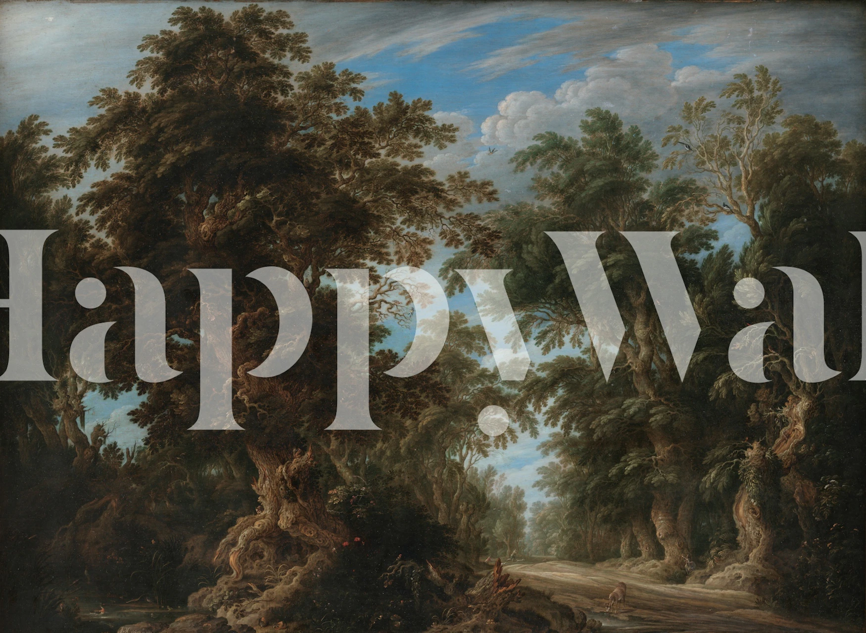 Forest landscape wallpaper in a room (9/9)