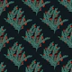 Seasonal Branch Pattern - Teal