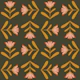 Cute Floral Squares - Green