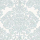 Powder blue damask floral stripes