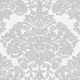 Powder blue stripe gray damask