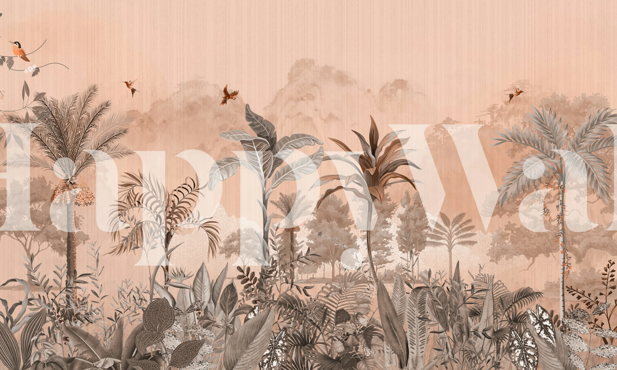 Chic Botanical Jungle Scene wallpaper (9/9)