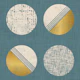 Mid Century Circles Teal Mustard