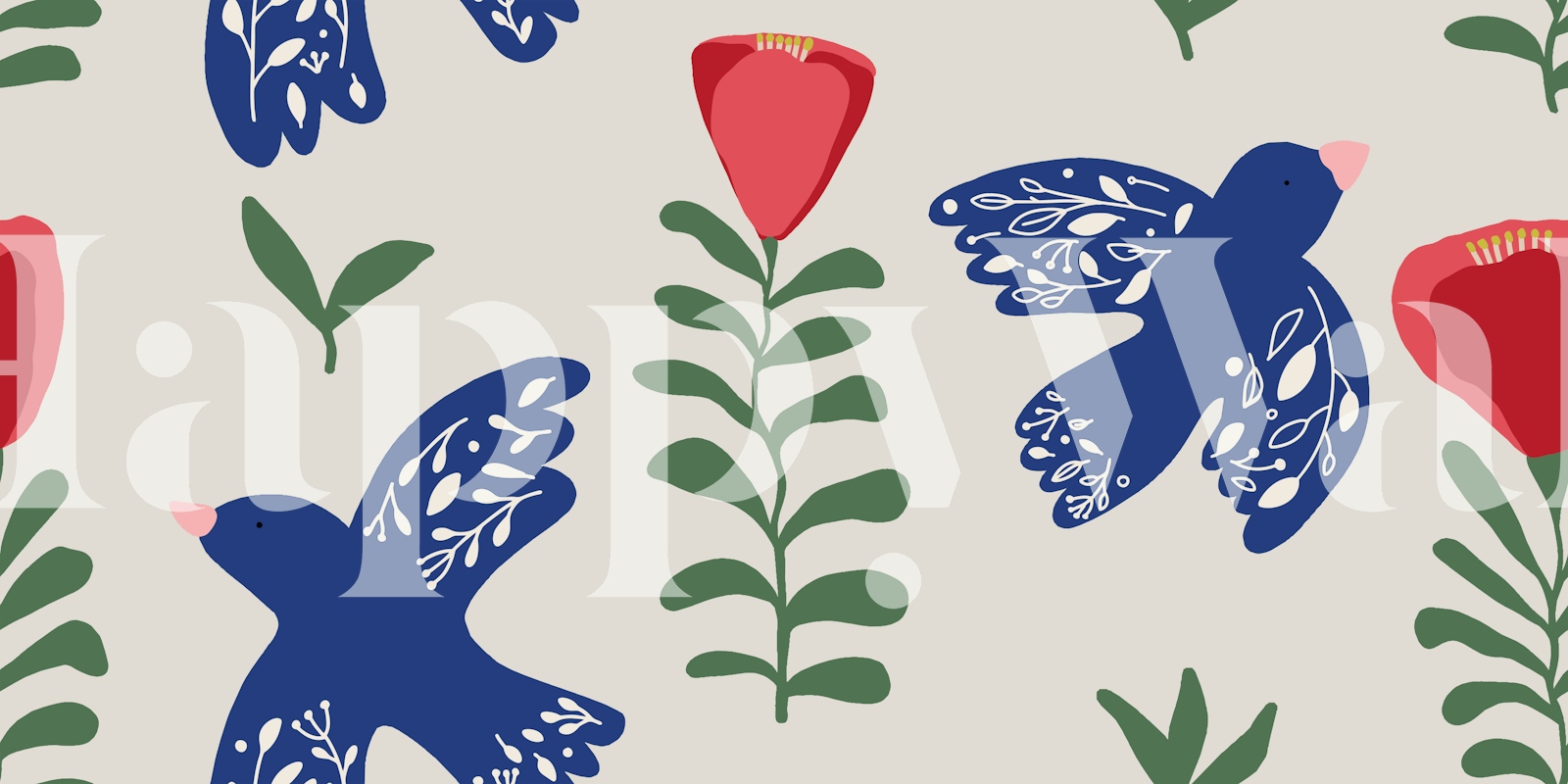 Fresh Botanical Design papel pintado - Happywall