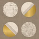 Mid Century Circles Taupe Mustard