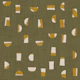 Mid Century Shapes Olive Mustard