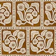 Ochre floral tile blocks