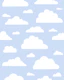 Pastels Clouds Pale Blue Horizontal