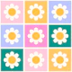 Pastel Daisy Granny Square Pattern
