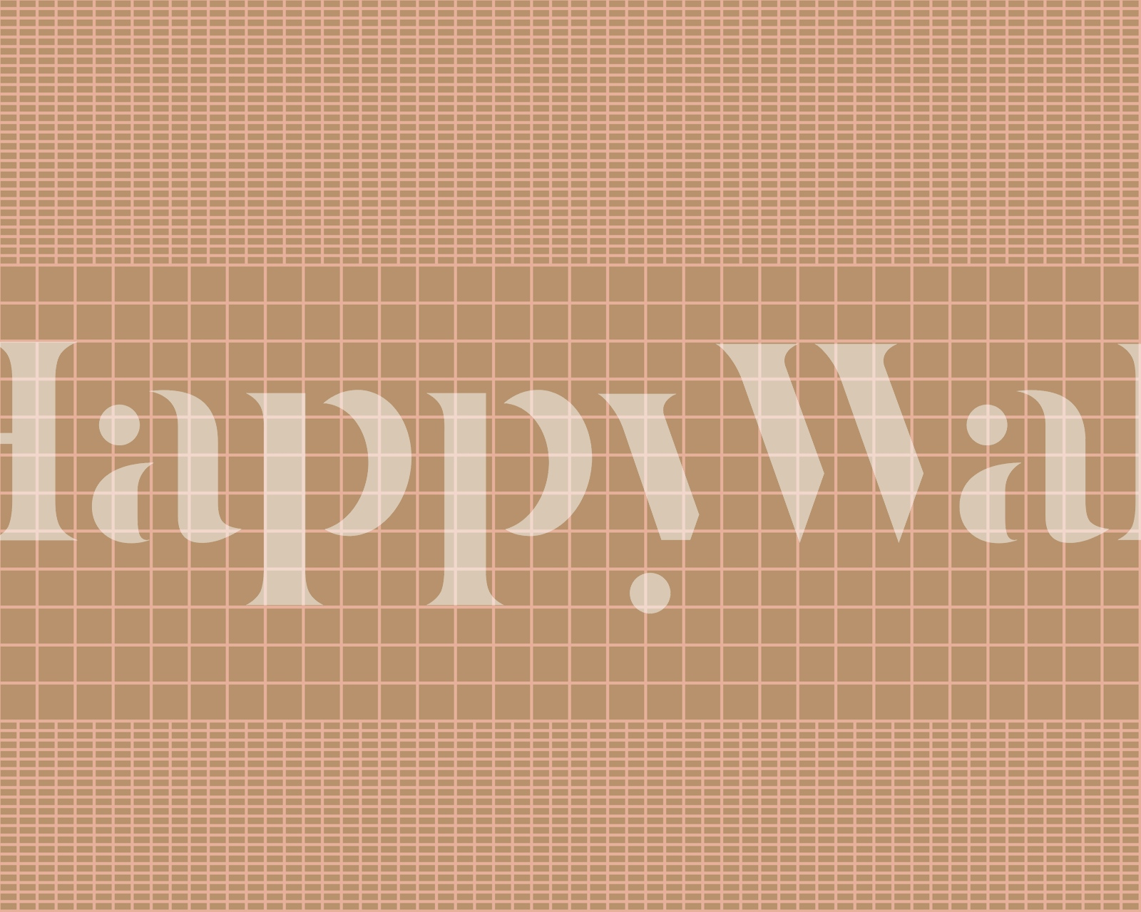 Caramel Faux Tile Grid Wallpaper