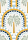 Palm Arches - Sunset Yellow and Blue
