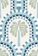 Palm Arches - Surfer Blue