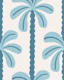 Retro Palm Stripes - Calm Blues