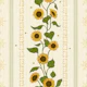Sunflower and Bees Stripes - Version 2