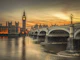 Golden hour Big Ben river