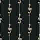 Gothic Snake Bones Stripes- Black