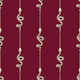 Gothic Snake Bones Stripes- Burgundy