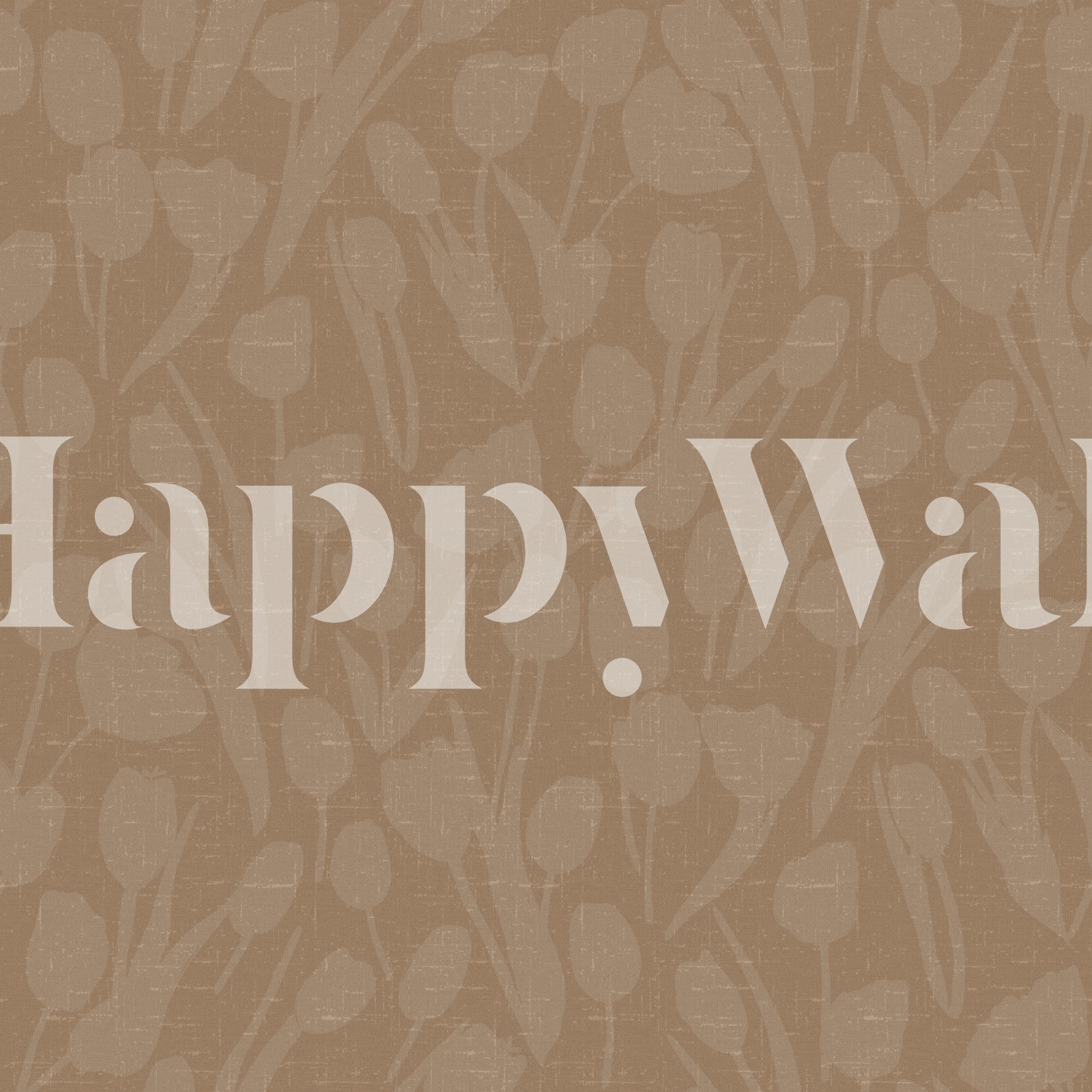 Taupe Tulip Wallpaper - Soft Meadow Floral
