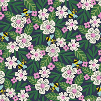 Bee Meadow Night wallpaper