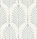 art deco vertical leaves - soft blue small