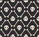 skull diamonds - black and white