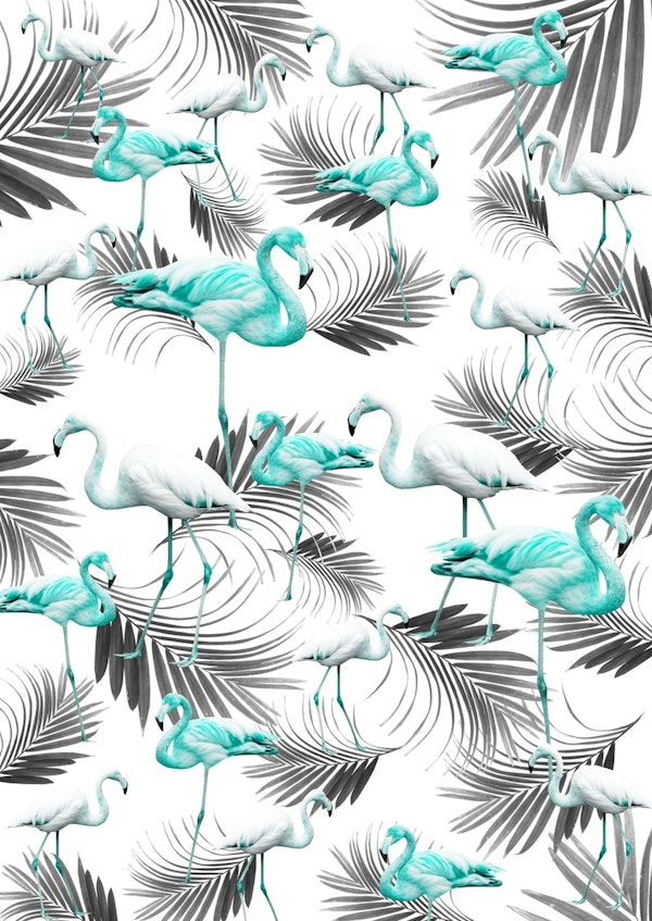 Winter Flamingo Palm Vibes 1