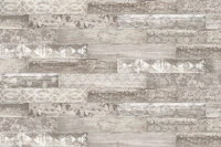 Vintage Wood Tiles Beige White behang