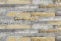 Vintage Wood Tiles Grey Yellow behang