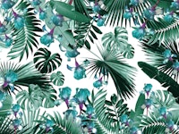 Jungle Leaves Flower Oasis 1 tapete