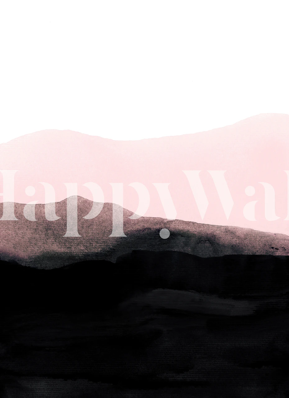 Papel de parede com mountain horizon em um quarto